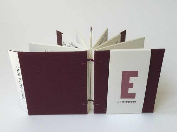Once Said a Stoic: Epictetus, Letterpress Coptic-bound book