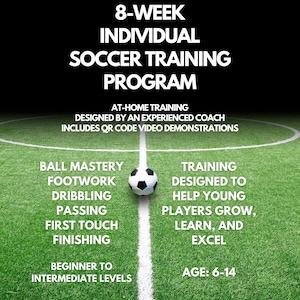 8-weekse voetbaltraining voor jongeren, pdf | Voetbaloefeningen voor thuis met videodemo's