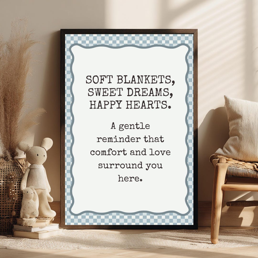 Vintage Nursery Quote Poster, Kids Room Wall Art Print, Soft Neutral ...