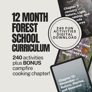 Guida alla scuola nel bosco, programma di apprendimento e attività all'aperto di 12 mesi per bambini dai 4 ai 7 anni