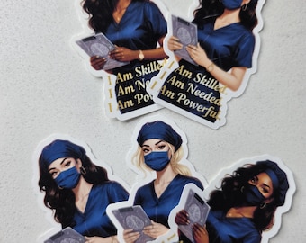 Pegatinas de afirmación para mujeres sobre atención médica neurológica e irrológica