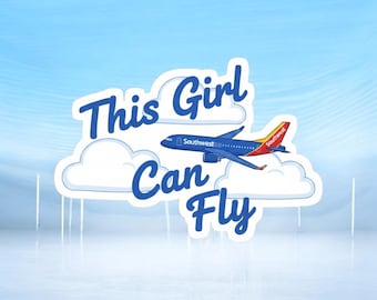 Pegatina de auxiliar de vuelo de Southwest