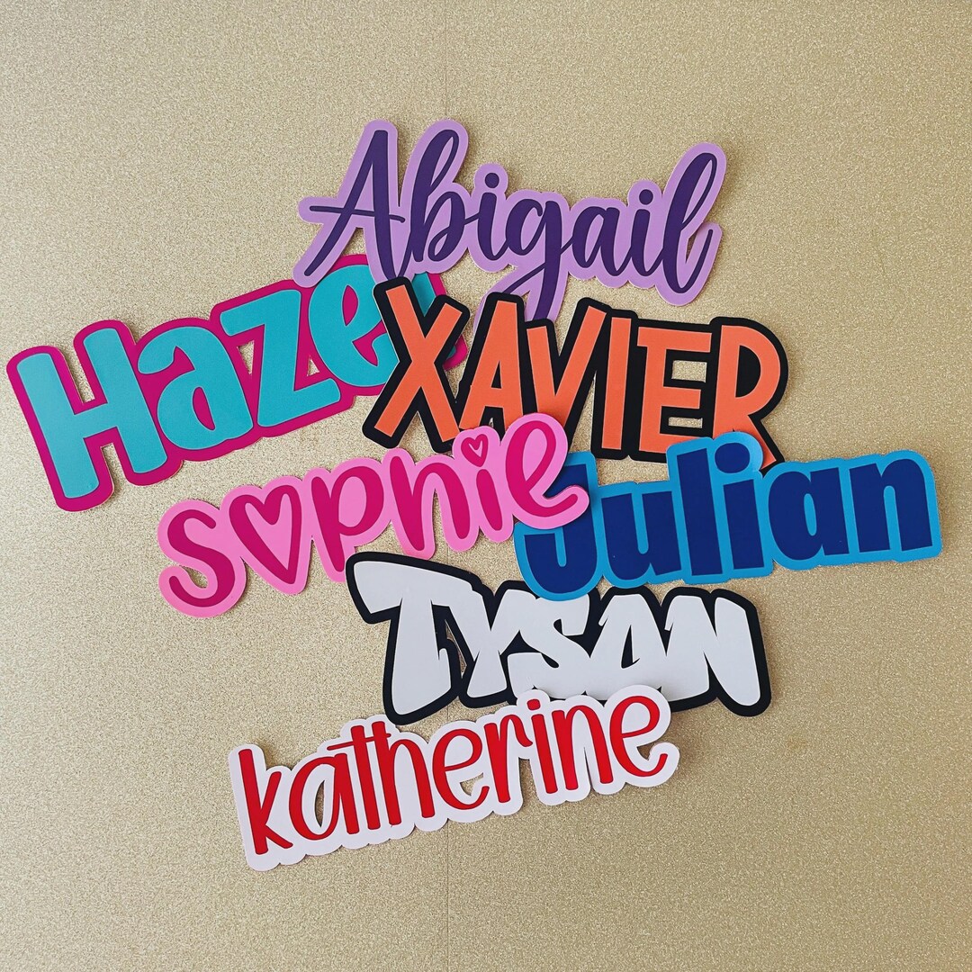 Personalized Custom Vinyl Name Stickers - Etsy