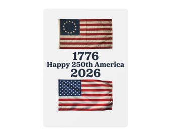 Feliz 250º aniversário, Estados Unidos! Baralho de pôquer | Betsy Ross e a bandeira dos EUA