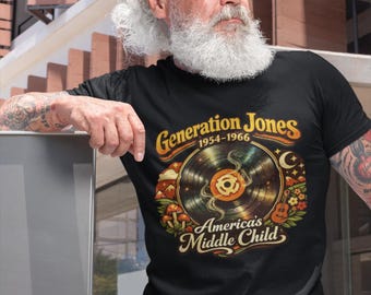 Generation Jones 1954-1964 Vintage Record Americana Tank Top | Retro Music Graphic