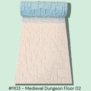 Medieval Dungeon Floor 2 Texture Roller | Clay Roller 1103 for Pottery & Polymer Clay | Ceramic Pattern Tool | Embossing Stamp | 3D Printed