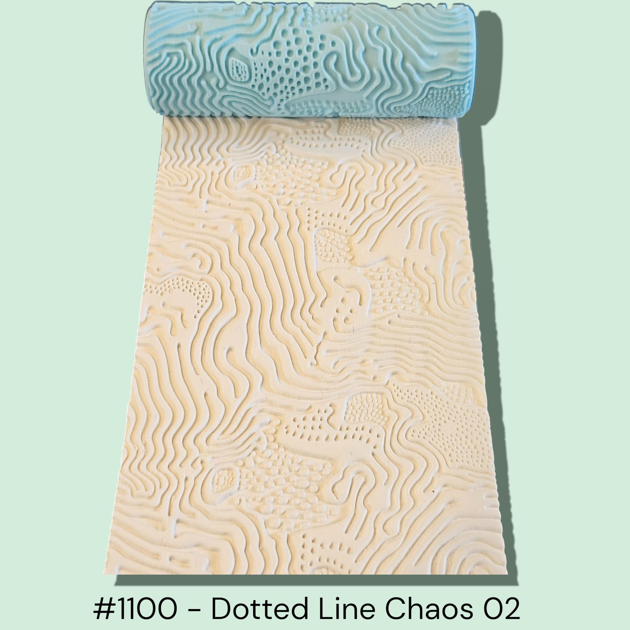 Dotted Pattern Clay Dotted Line Chaos 02 Texture Roller | Clay Roller 1100 for Pottery ...