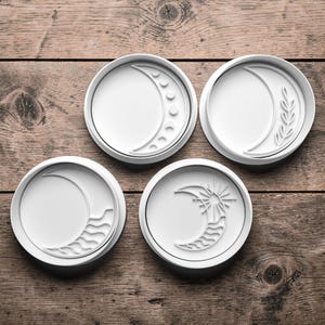 Clay Cutter Set | Moons | 0128 | Ceramic Slab Tool | Polymer Clay Tool | Pottery Stamp | Clay Jewelry Cutter | 3D Printed