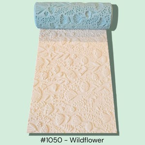 Wild Flower Texture Roller | Clay Roller 1050 for Pottery & Polymer Clay | Ceramic Pattern Tool | Embossing Stamp | 3D Printed