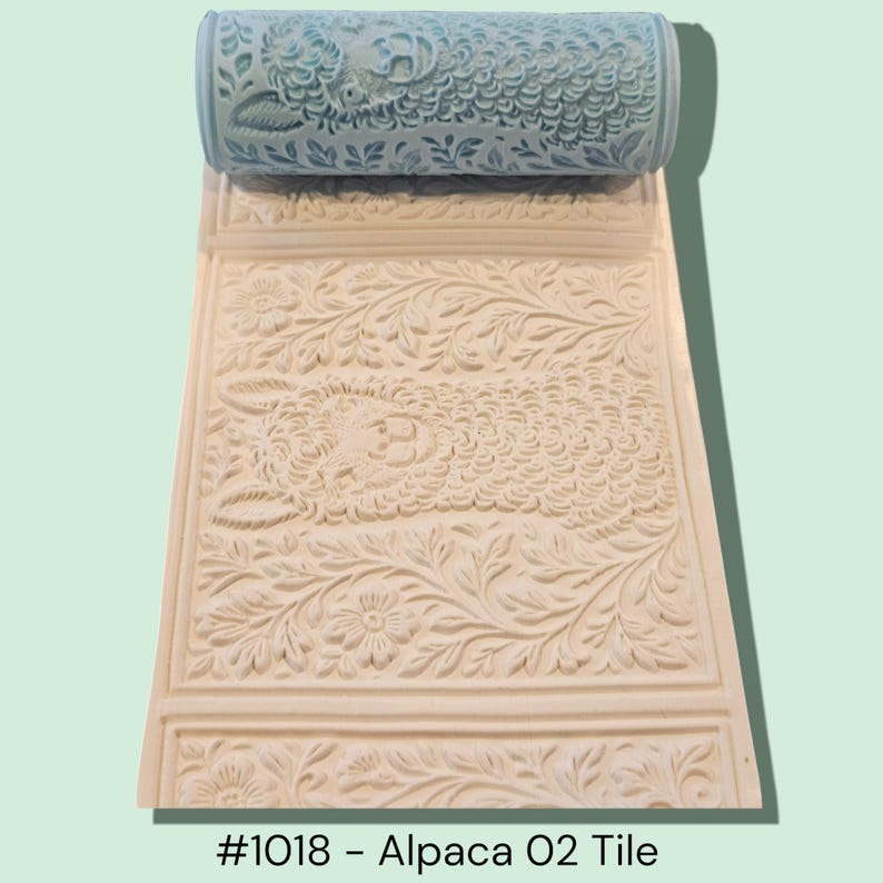 Alpaca Tile Texture Roller 02 | Clay Roller 1018 for Pottery & Polymer ...