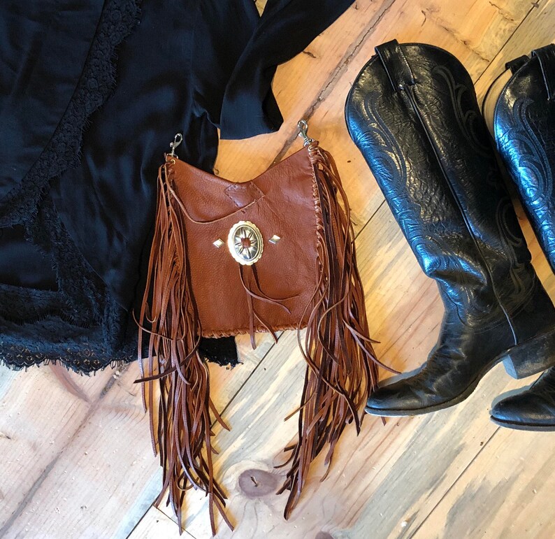 Made to order hands free clip on fringe belt bag