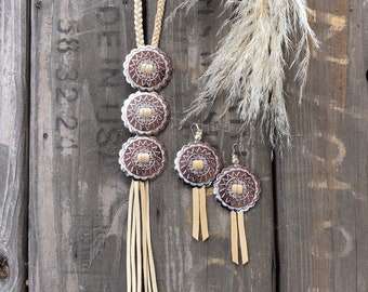 The Loretta concho fringe necklace