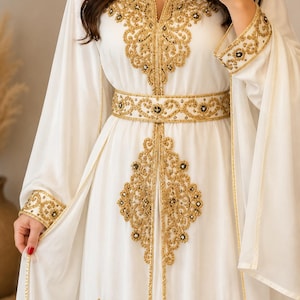 white and gold dashiki dress Flare african bazin riche dresses
