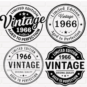 SVG PNG de 60.º cumpleaños, edición limitada, camiseta personalizada, Cricut, descarga digital