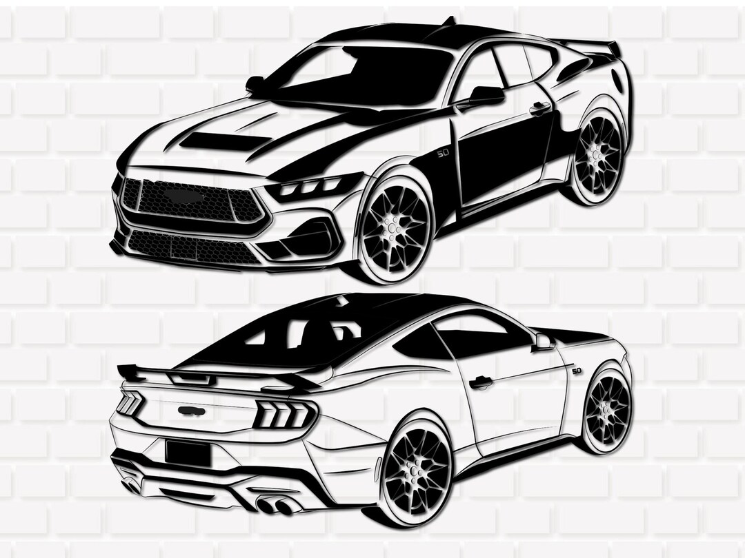 Muscle Car SVG PNG: Sport Coupe Performance Vehicle Design - Cricut ...