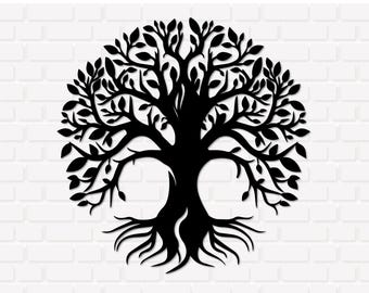 Arbre de vie SVG PNG, celtique, Clipart de racines d'arbre généalogique, Cricut, téléchargement numérique