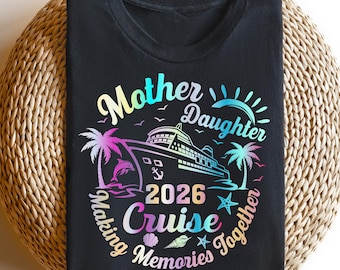 Camiseta Mãe e Filha Cruzeiro 2026, Moletons Combinando para Férias em Família, Camisetas para o Grupo de Cruzeiro em Família, Presentes para Férias em Família