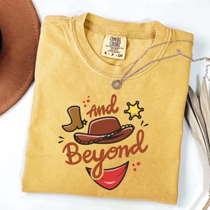 Comfort Colors To Infinity And Beyond Couple Shirt, Toy Story Buzz And Woody Tee, Disney Couple Tshirt, Toy Story Outfit, Cozy Apparel image 5