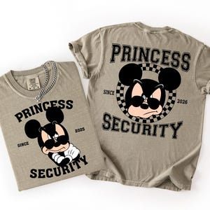 Comfort Colors Disney Princess säkerhetströja, Disney familjetrev-tröja, Disney pappa-tröja, Disneyworld-outfit, Disneyland pappa-dottertröja