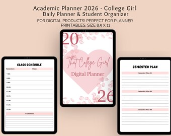 Planer akademicki 2026 – codzienny planer i organizer dla studentek