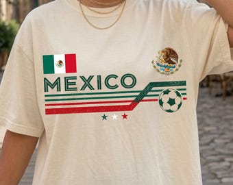 Mexico World Soccer 2026 T-Shirt, Vintage Mexico Soccer Shirt, Mexico National Team Inspired Shirt, Soccer Fan Gift