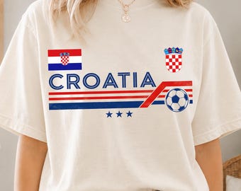 Croatia World Soccer 2026 T-Shirt, Vintage Croatia Soccer Shirt, Croatia National Team Shirt, Retro Soccer Fan Gift