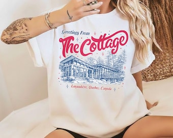 Cottage Graphic T-Shirt, Greetings From The Cottage, Unisex Trendy Tee