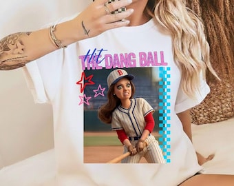 Hit The Dang Ball Shirt, Funny Baseball Mom Graphic Tee, Softball Mom Shirt, Game Day Outfit, Soft Cotton Unisex Tee, Gift for Sports Moms