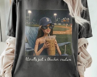 Barbie Ballfield Shirt, Funny Softball Mom Graphic, Bleacher Creature Tee, Casual Wear, Gift for Mom