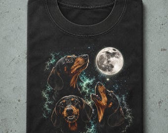 Vintage Dachshund Shirt, Wiener Dog Graphic T-Shirt, Retro Midnight Smoke Dachshund Shirt, 90s Aesthetic Pet Gift