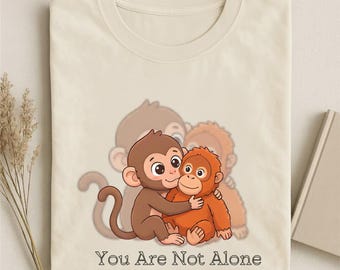 Be Brave Monkey Shirt, Funny Animal Graphic Tee, Cute Motivational T-Shirt, Unisex Casual Top, Gift for Friends