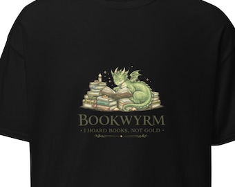 Bookwyrm Dragon T-Shirt | Fantasy Reader, Book Lover Gift