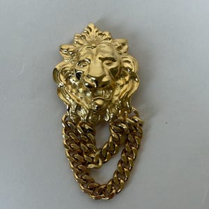 VERSACE ゴールドライオンペンダント Versace Lion Jewelry - Etsy