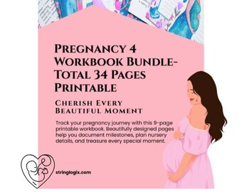 Pregnancy Journal Bundle | 4 Unique Workbooks (Printable PDF)