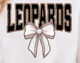 Leoparder baseboll PNG, lagmaskotdesign, matchdagsskjorta för skolanda, leopardbasebollrosett, sublimering