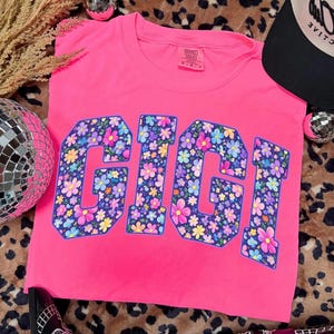 Custom Name PNG, Personalized Floral Spring Sublimation Shirt Design, Custom Text Digital Download image 5