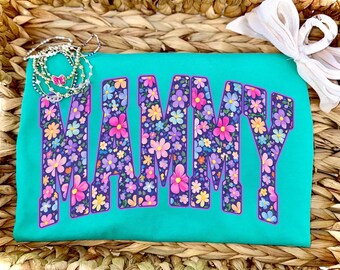 Floral Mammy PNG, Sublimation de printemps pour maman, maman chemise PNG, téléchargement numérique pour la fête des mères