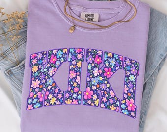 Floral Kiki PNG, Spring Kiki Sublimation Design, Kiki Shirt PNG, Mother’s Day Digital Download