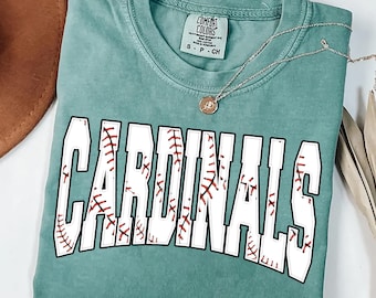 Cardinals Baseball PNG, Baseball Team Shirt Design, Varsity Cardinals Mascot Sublimation PNG, School Spirit Game Day Shirt