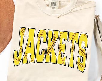 Chaquetas de sóftbol PNG, diseño de camiseta de equipo de sóftbol, sublimación de mascota de chaquetas universitarias PNG, camiseta para el día del partido con espíritu escolar