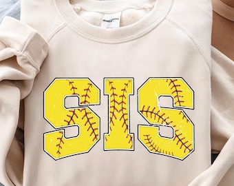 Softball Sis PNG, Softball Sis Shirt Design, Game Day Sis Shirt, Softball Sis Gift, Varsity Vintage Sublimation