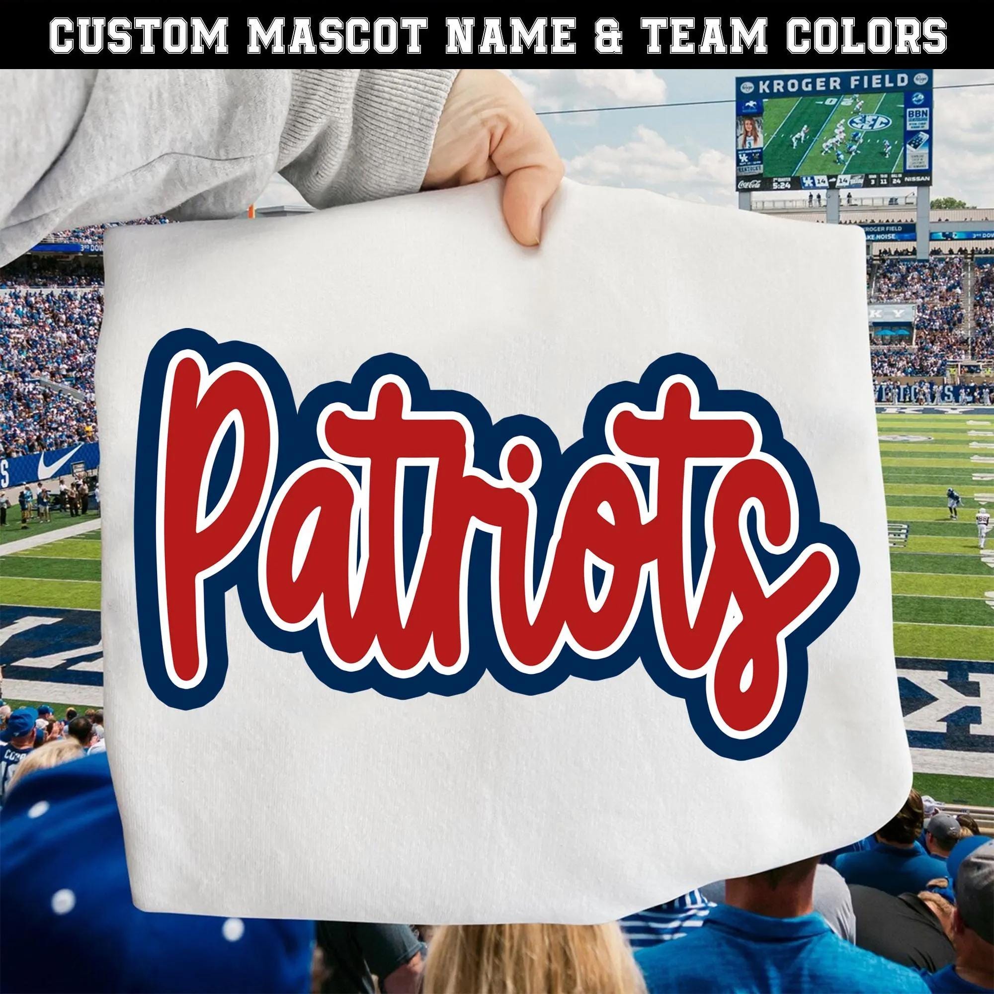 Personalized Mascot Name PNG, Custom Team Name Script Logo, School ...