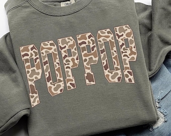 Camo PopPop PNG, Vintage Distressed PopPop Shirt Design, PopPop Gift PNG, Grandpa, Father’s Day PNG, Sublimation Png