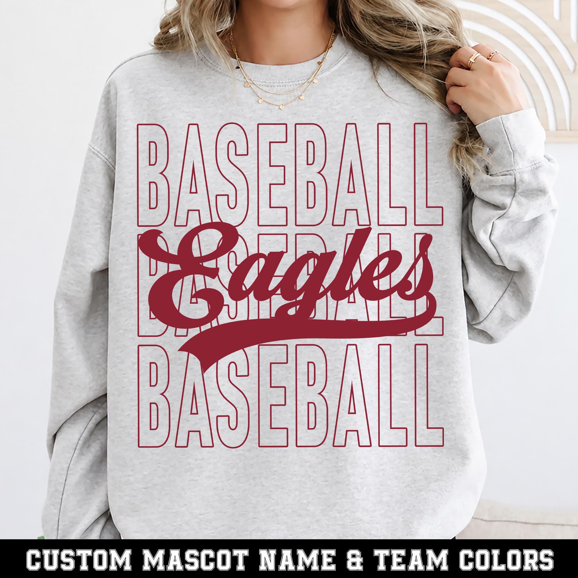 Custom Baseball Mascot Name PNG, Personalized Team Name Baseball Shirt ...
