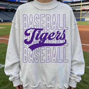 Baseball Tigers PNG, Projekt koszulki maskotki drużyny baseballowej Tigers PNG, Sublimacja w dniu meczu baseballowego PNG