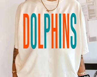 Dolphins Mascot PNG, Varsity School Spirit Shirt Design, Sports Team Game Day Sublimation Digital Download