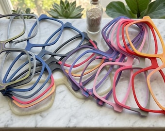 3D gedruckte magnetische Brillenauflagen, benutzerdefinierte austauschbare Brillenfassungen, glänzendes Finish