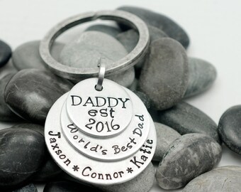 Father's Day Gift - Gift from Daughter - Dad Gift - Custom Keychain for Dad - A Daughter's First Love - World's Best Dad
