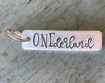 Onederland charm - Milestone Keychain Charm