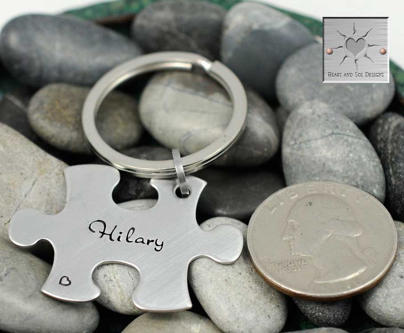 Personalized Puzzle Piece Keychain Gift Set Wedding Puzzle Etsy